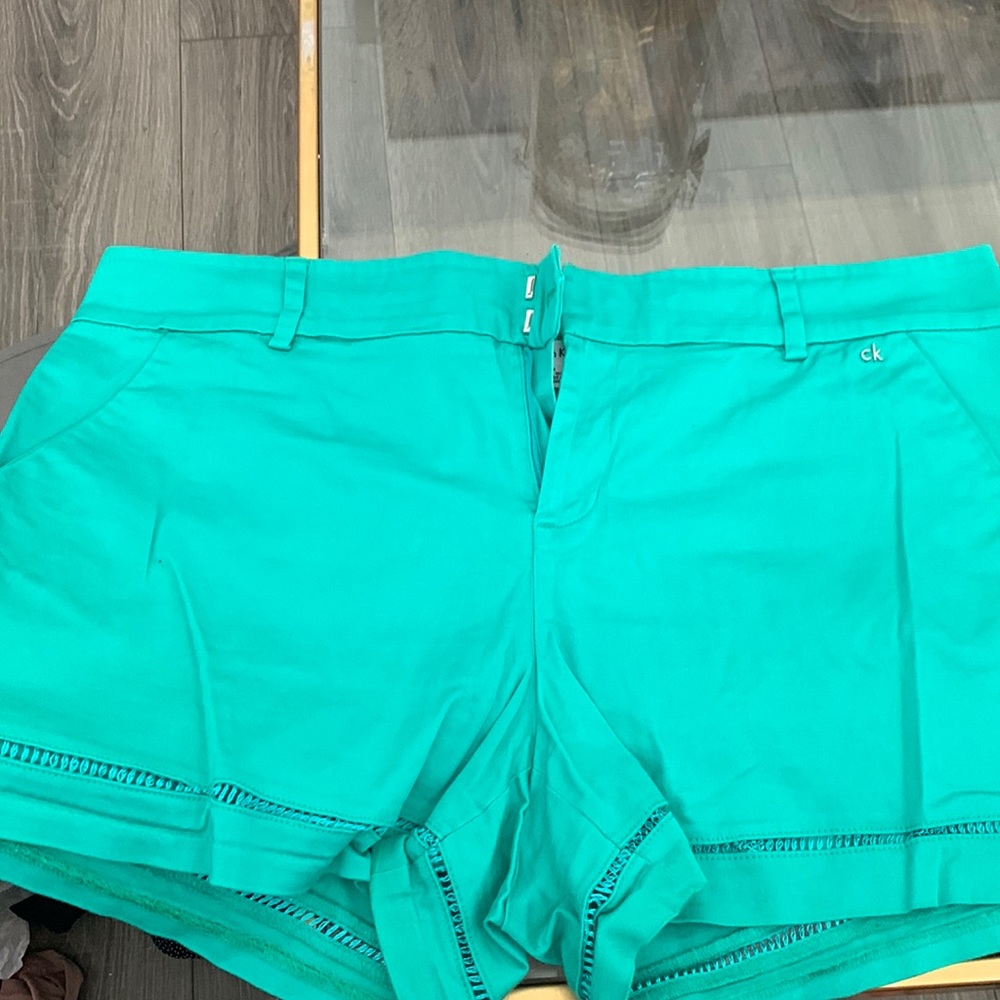 Green dress shorts